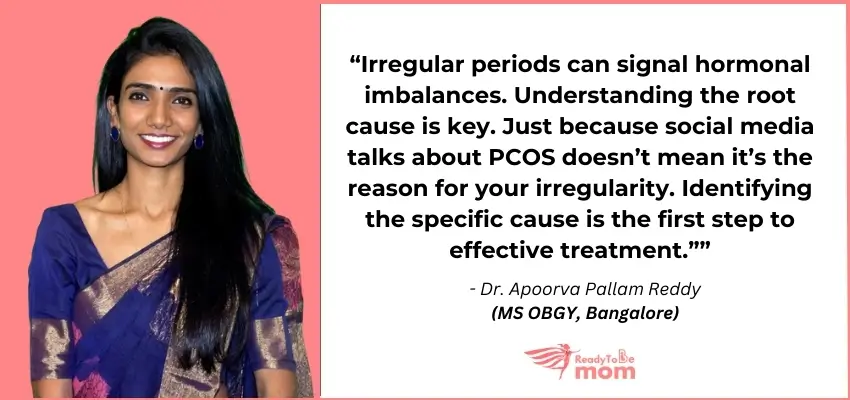Apporva says from Bangalore on missed period early pregnancy period